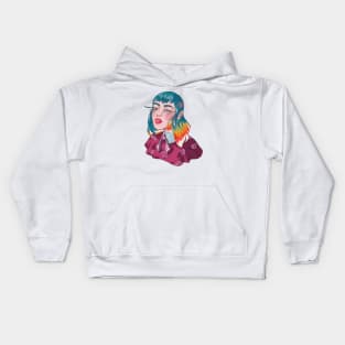 Fire hair Kids Hoodie